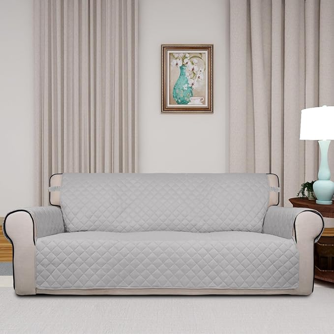 PureFit Reversible Quilted Sofa Cover, Water Resistant Slipcover Furniture - Image 2
