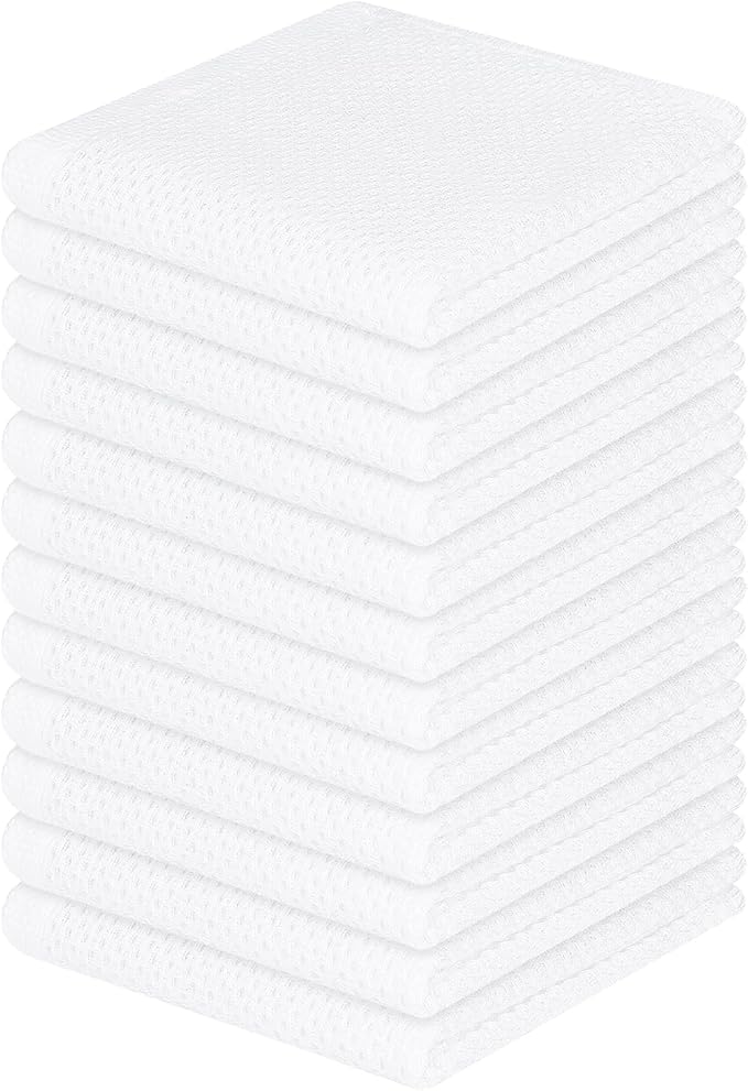 Homaxy 100% Cotton Waffle Weave Kitchen Dish Cloths, Ultra Soft Absorbent Quick by Homaxy