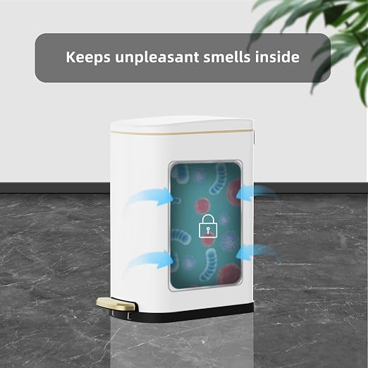 2.6 Gallon Slim Bathroom Trash Can - Image 4
