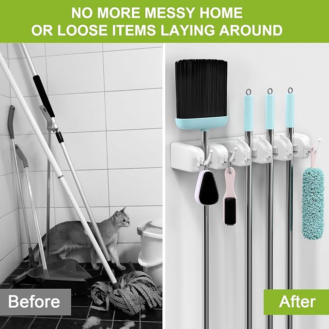 LETMY Broom Holder Wall Mount - Image 5