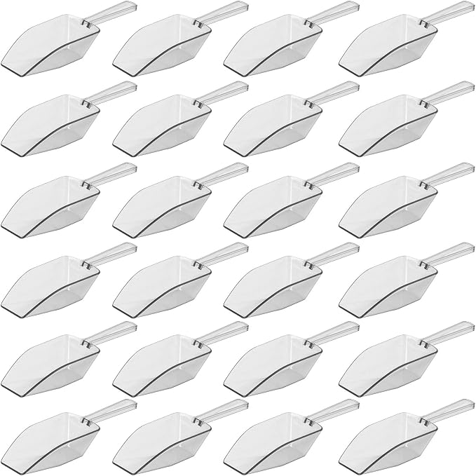 Clear Mini Plastic Acrylic Scoops 24 Pcs | 5.5” Kitchen Scoop | Wedding by Anapoliz