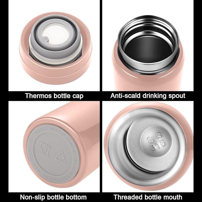 Mini Thermos Cute Water Bottle - 7 oz Tiny Insulated Vacuum 18/10 Stainless - Image 3