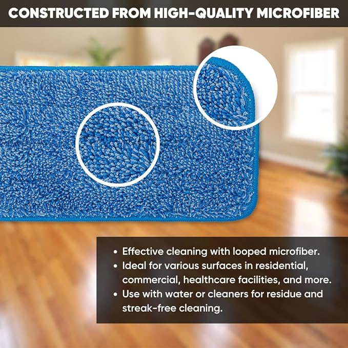Bulk 18" Microfiber Wet Mop Pads Wholesale - Image 2