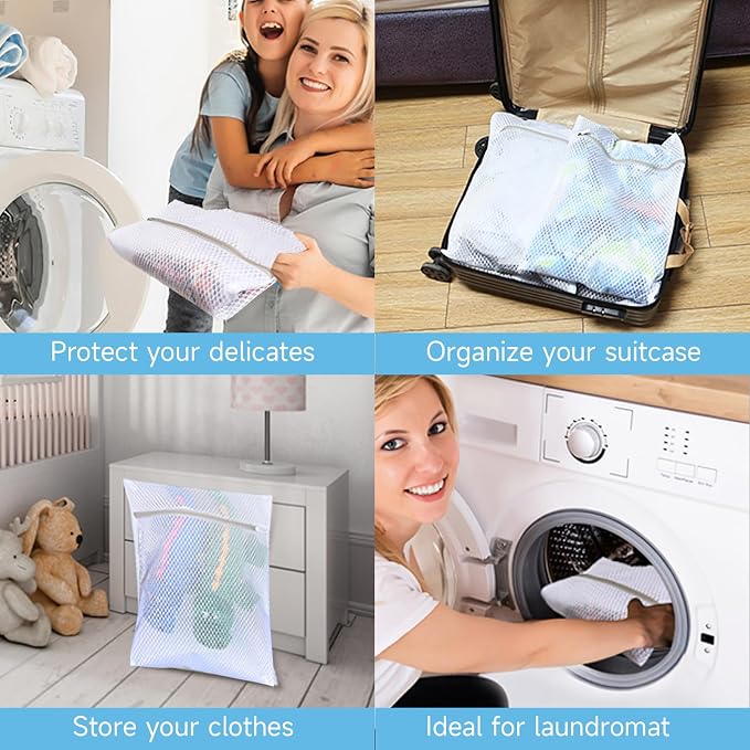 GOGOODA Mesh Laundry Bag for Delicates Set of 2 Lingerie Bags for Washing - Image 6