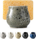 Ceramic Sponge Holder, Kitchen Sponge Holder Sink Caddy Organizer Dish Rack by LAUCHUH