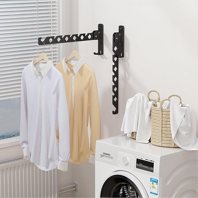 Wall Mounted Clothes Drying Rack, Wall Clothes Hanger Foldable, Laundry Hanger - Image 11