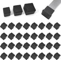 32 Pcs 1" x 1" Square Rubber Chair Leg Caps, PVC Table Leg Covers, Flexible & by BOPOREAE