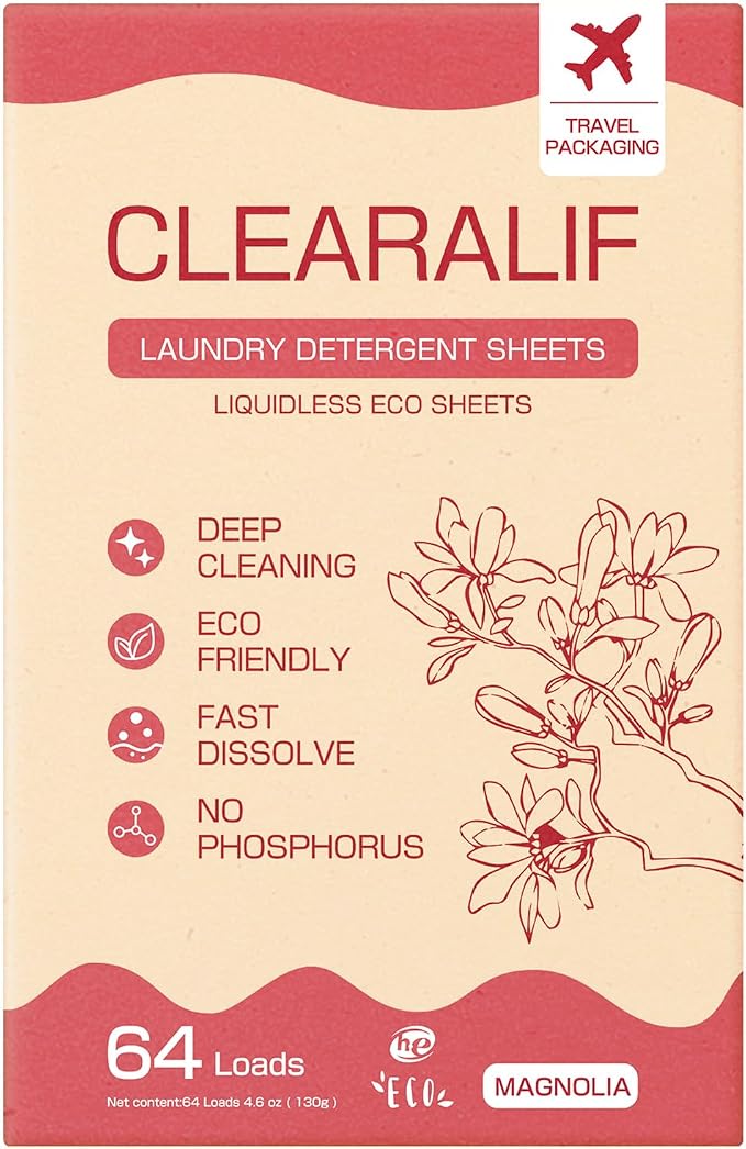 CLEARALIF Laundry Detergent Sheets, 64 Load by CLEARALIF