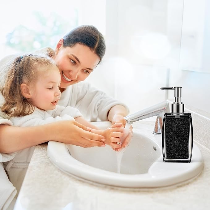 Pink Soap Dispenser with Refillable Plastic Pump - Image 8