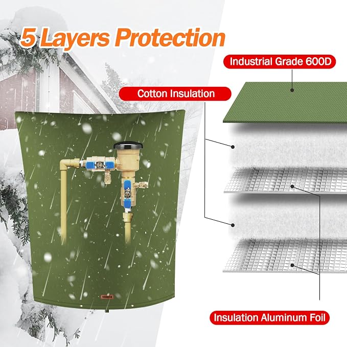 TOHONFOO Backflow Preventer Pipe Insulation Cover - Image 5