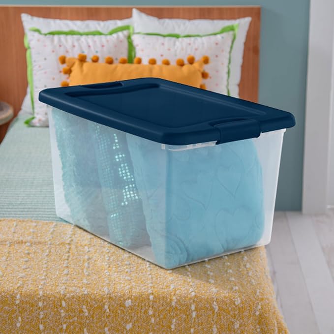 Sterilite 24-Pack Color Program, Large Clear Plastic Storage Bins - Image 8