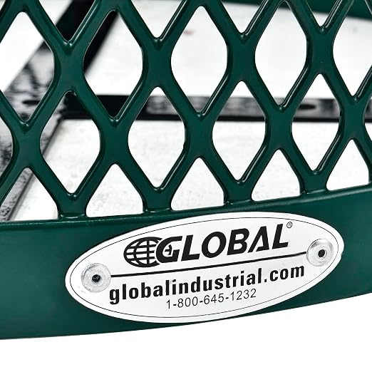 Global Industrial Outdoor Diamond Steel Trash Can - Image 5
