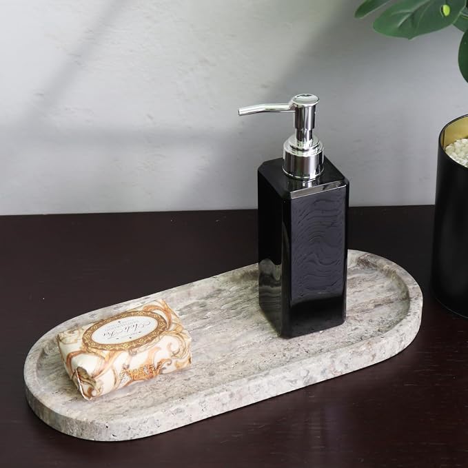 Natural Marble Tray, Oval Vanity Decorative Tray - Image 7