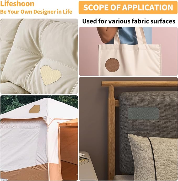 Fabric Repair Patches, Canvas Self-Adhesive Fabric Patches Tape Durable - Image 3