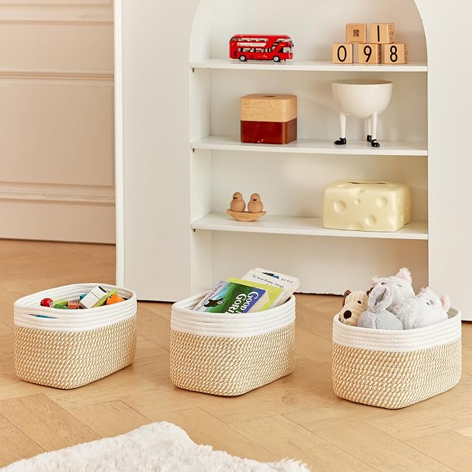 Small Cotton Rope Basket – Storage Bin - Image 4