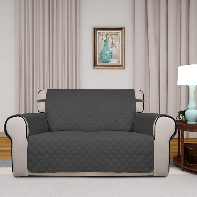 PureFit Reversible Quilted Sofa Cover, Water Resistant Slipcover Furniture - Image 2