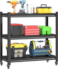 3 Tier Adjustable Garage Storage Shelving, Heavy Duty Utility Rack Shelf Unit by Kooyon