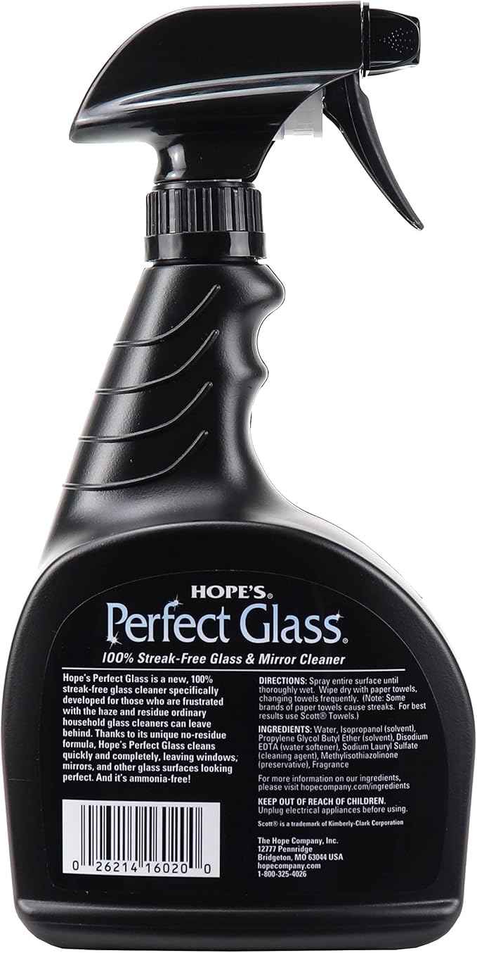 HOPE'S Perfect Glass Cleaner Spray, Streak-Free, Ammonia-Free Window, Tinted - Image 2