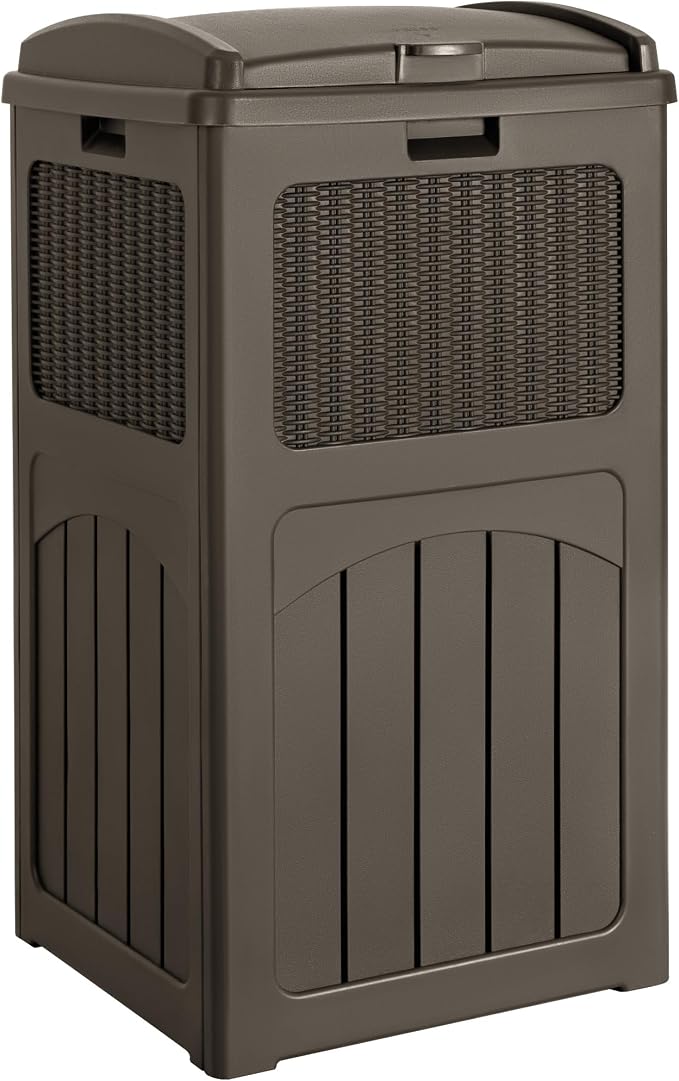 Devoko 33 Gallon Outdoor Trash Can, Hideaway Garbage Bins by DEVOKO