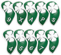 Lucky Clover Golf Iron Club Head Covers Headcovers Set, Designed to fit All by BarudanGolf