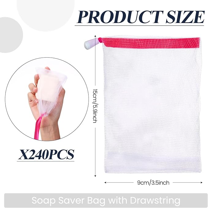 Hushee Soap Bag Bubble Mesh Bags Exfoliating Soap Pouch - Image 2