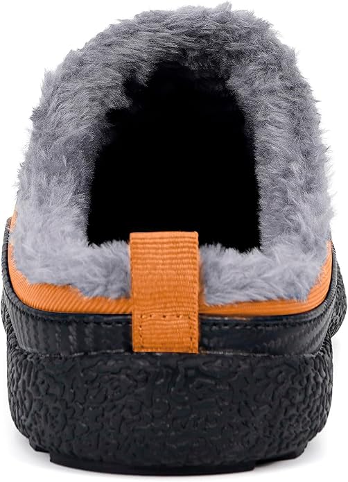 Womens Mens House Slippers Slip on Snow Winter Warm Fully Fur Lined Slippers - Image 3