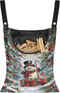 Snowman Clothespin Bag Christmas 2025 Hanging Storage Organizer Clothes Pin Bag by CREAMIC