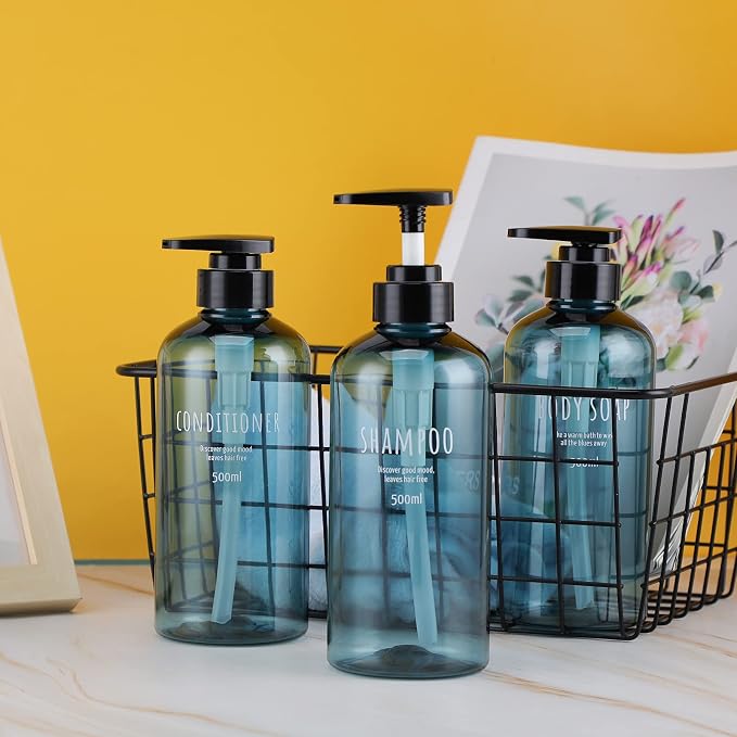 Segbeauty Shampoo Bottles with Pump, 16oz Empty Refillable Shower Bottle - Image 6