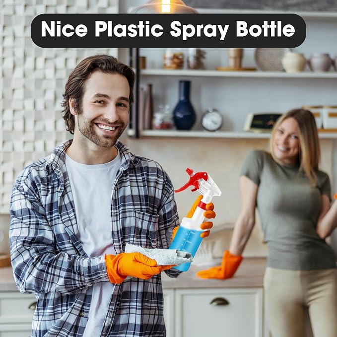 Eccliy 12 Pcs 16 Oz Plastic Spray Bottle, Adjustable Empty Reusable Sprayer - Image 7