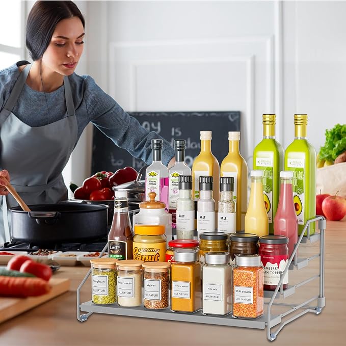 RCHYFEED 4 Tier Spice Rack Organizer, Spice Organization - Image 8