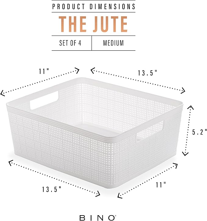 BINO | Woven Plastic Basket | Medium, Space - Image 3