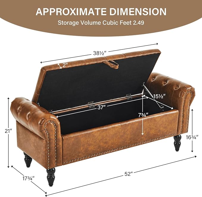 Furnimart Storage Bedroom Bench - Image 2