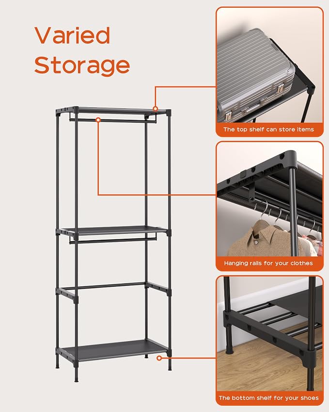 Clothes Rack, Portable Closet, 27.6 Inch Wardrobe Closet, Clothes Storage - Image 6