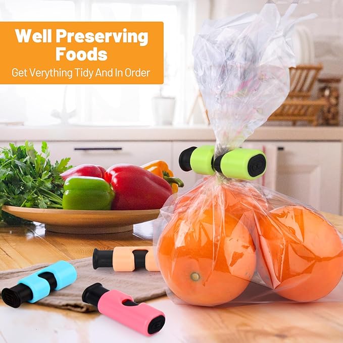 AmoreAngel Crafts 8 Pack Bread Bag Clips, Squeeze Lock Food Bag Clips, Plastic - Image 6