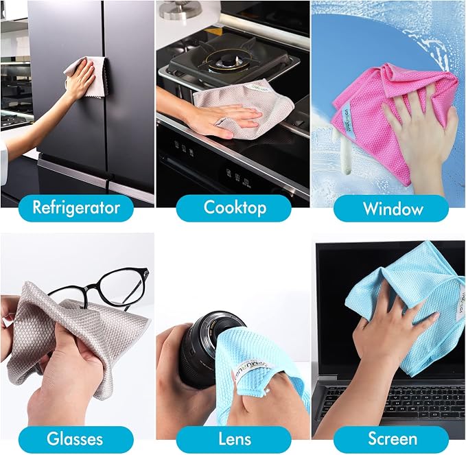 Easy Clean Streak Free Glass Cleaning Miracle Microfiber Cleaning Cloth - Image 5