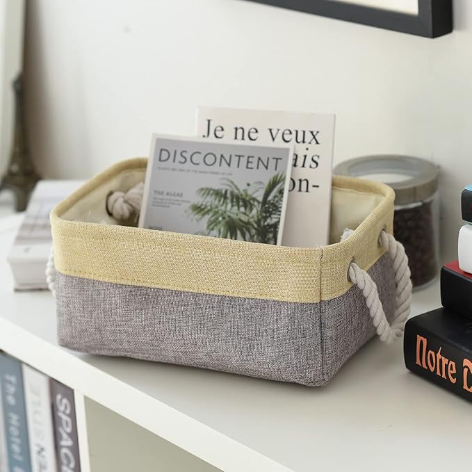 Fabric Storage Baskets for Organizing Small Baskets for Shelves, Decorative - Image 3