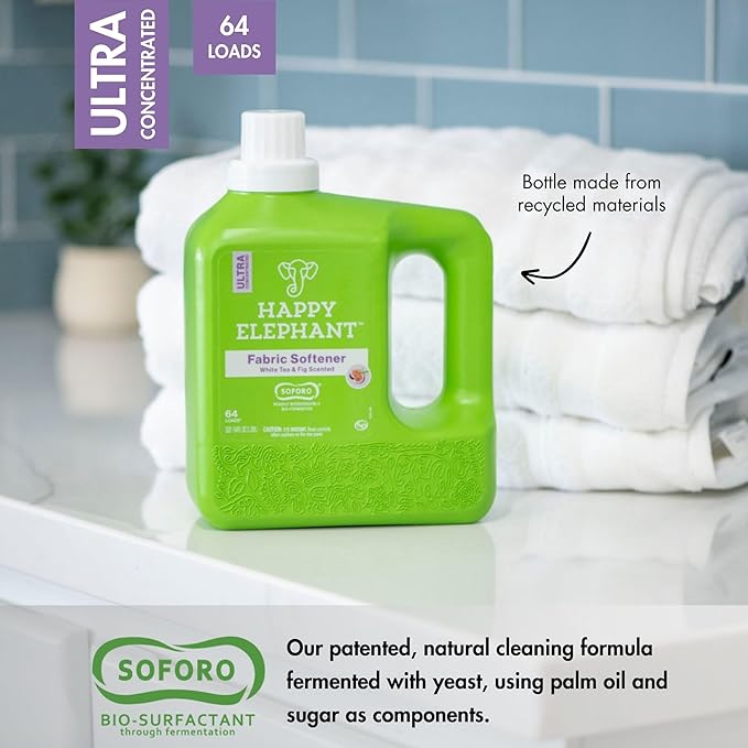 Happy Elephant Liquid Laundry Bundle, Natural Laundry Detergent & Fabric - Image 7