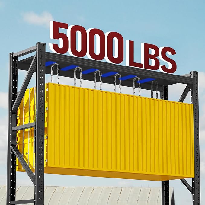 60" W Storage Shelves Heavy Duty, 4 Tier Metal Garage Shelving Units, 5000LBS - Image 4