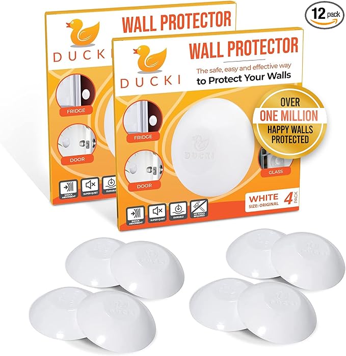 Ducki Door Stop Wall Protector | Self Adhesive Door Knob Wall Protectors from by Ducki