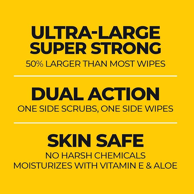 Grime Boss Heavy Duty Surface and Hand Wipes | Wet Wipes Remove Paint, Dirt | - Image 5