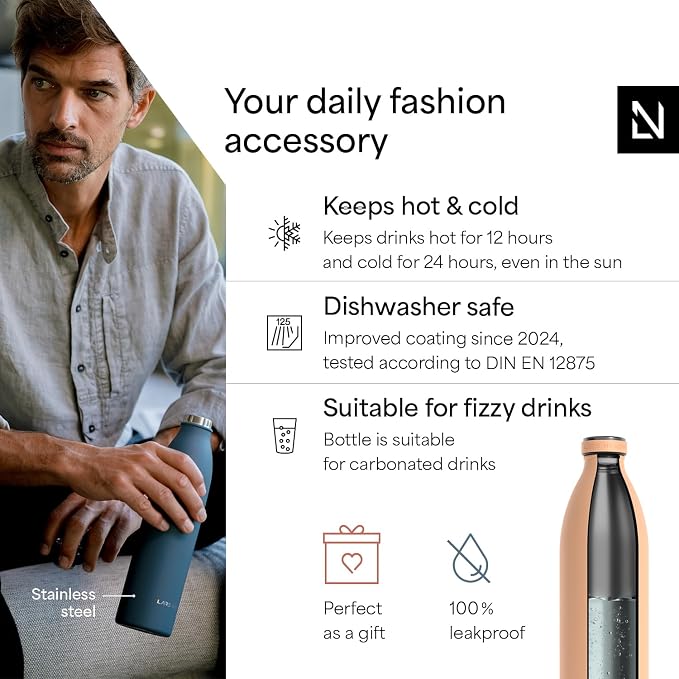 LARS NYSØM Stainless Steel Insulated XL Water Bottle 12oz 17oz 25oz 34oz 51oz | - Image 2