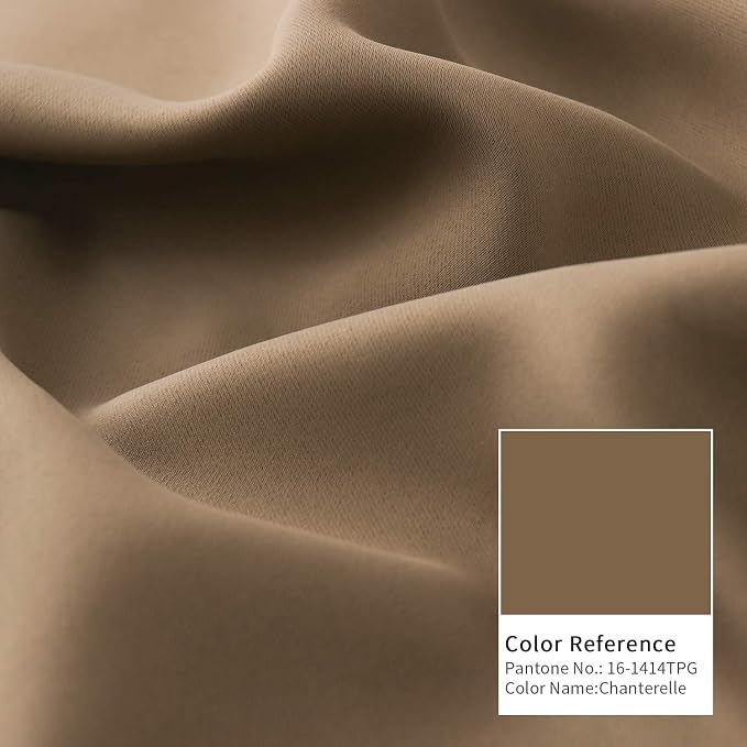 BGment Taupe Blackout Curtains 40 Inches Length - Image 7