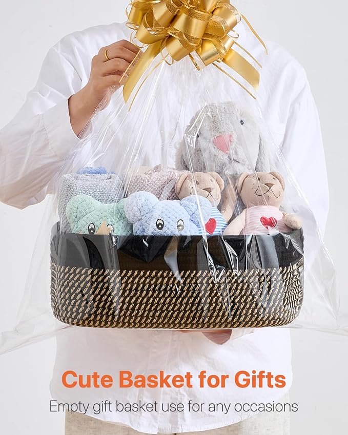 Small Woven Basket, 13.5 x 9.5 x 5 Inches, Storage Basket - Image 7