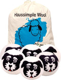 Wool Dryer Balls Organic Felt 6 Pack Laundry Fabric Softener, Extra Large by HAUSSIMPLE