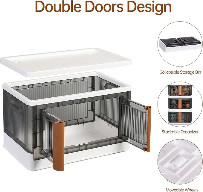 HAIXIN Storage Cabinet, Plastic Shelves Organizer, Folding Storage Box - Image 2