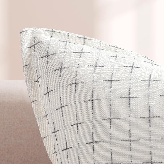 ZWJD Pillow Covers 24x24 Set of 2 Soft Polyester Textured Pillow Covers - Image 2