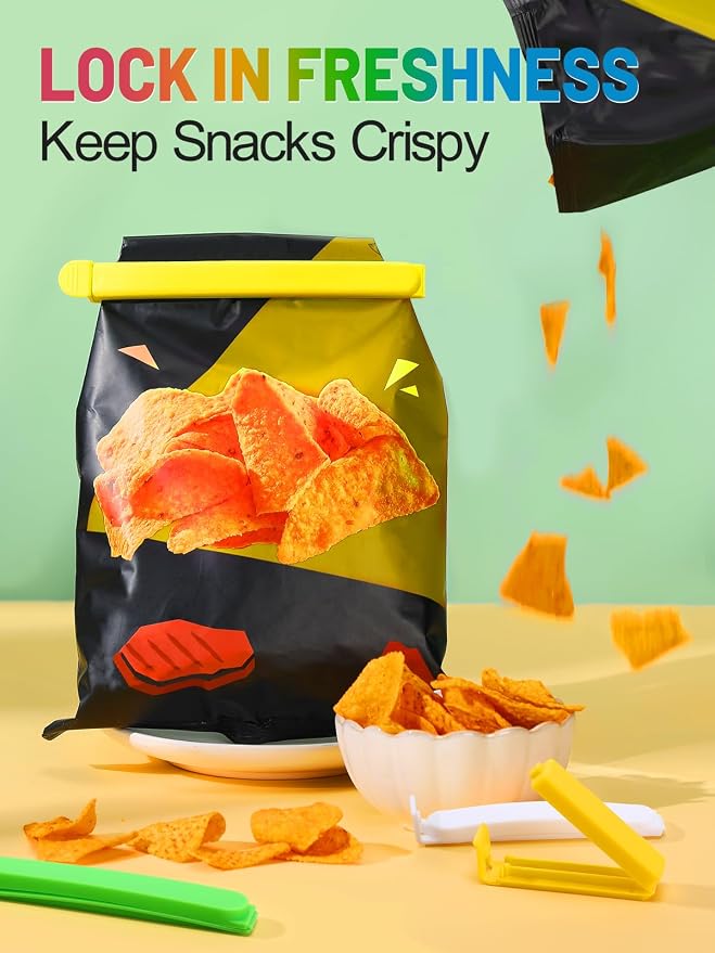 60 PCS Colorful Chip Clips - Image 2