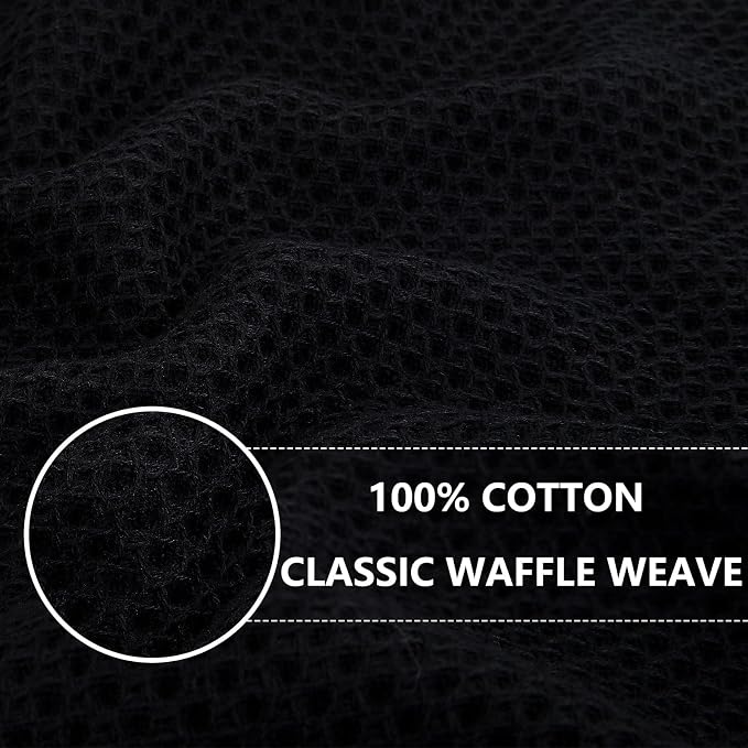Homaxy 100% Cotton Oversized Waffle Weave Kitchen Dish Towels, Ultra Soft - Image 2