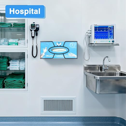 Glove Box Holder for Wall Mount, Disposable Glove Dispenser, Metal Box - Image 2