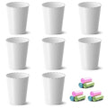 Bathroom Trash Can, 8 Pack 1.8 Gallons Small Trash Can by Lysam